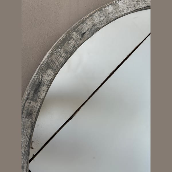 Round Painted French Mirror