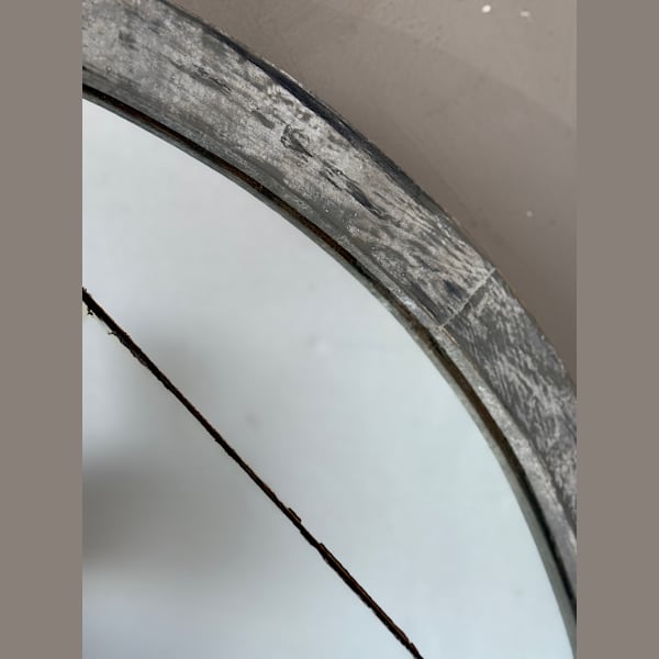 Round Painted French Mirror