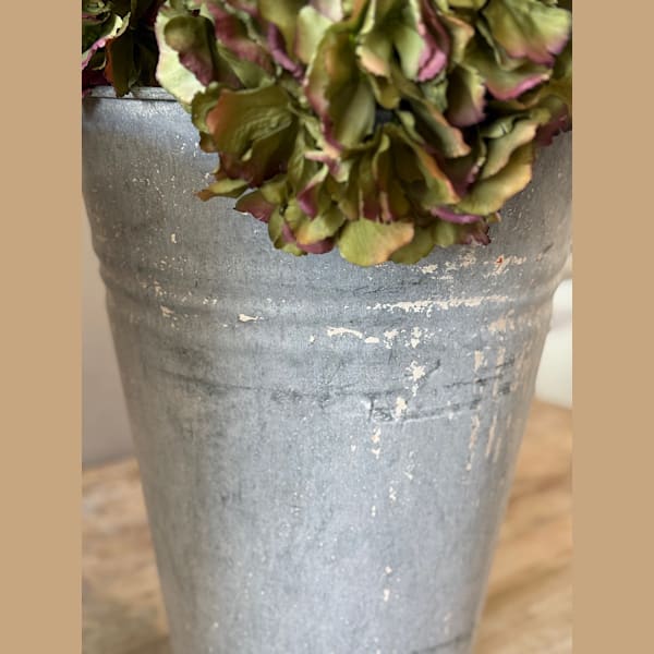 Vintage French Zinc Florist Buckets (Pair)