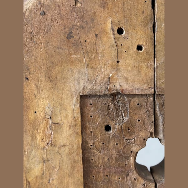 Large Mounted Wooden Cog