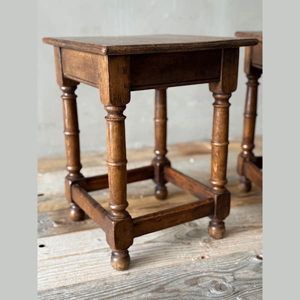 Pair of Oak Stools or Side Tables