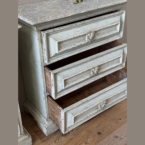 Italian Painted Bedside Cabinets