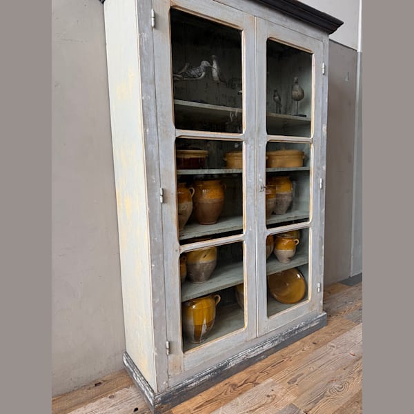 French Painted Display Cupboard
