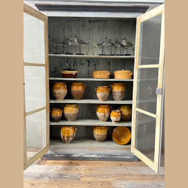 French Painted Display Cupboard