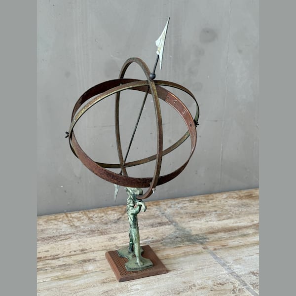 Vintage Metal Garden Sundial