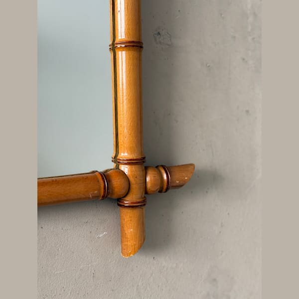 French Faux-Bamboo Mirror