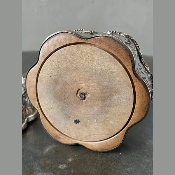 Pair of Silvered Wine Coasters