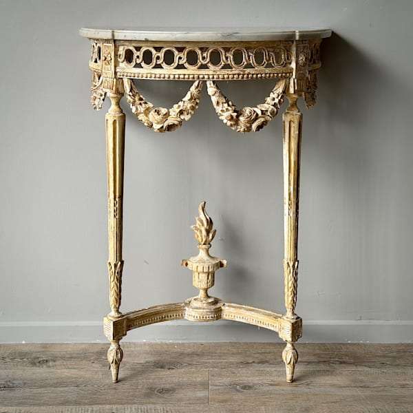 Louis XVI Painted Demi-lune Consoles (Pair)