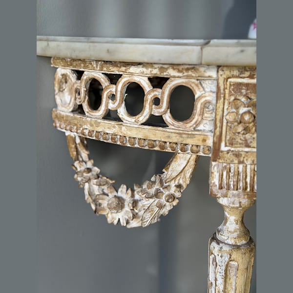 Louis XVI Painted Demi-lune Consoles (Pair)