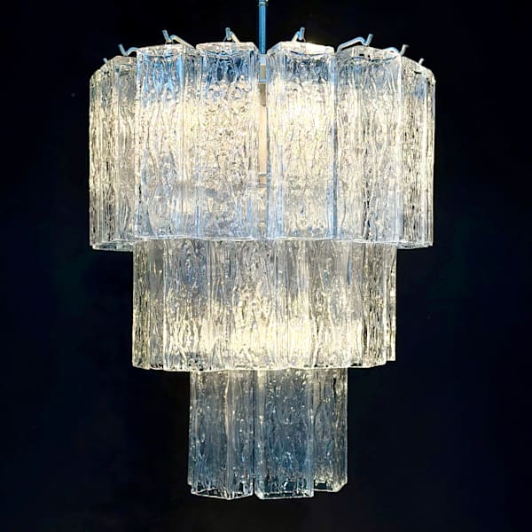 Mid-Century Murano Cascade Chandelier