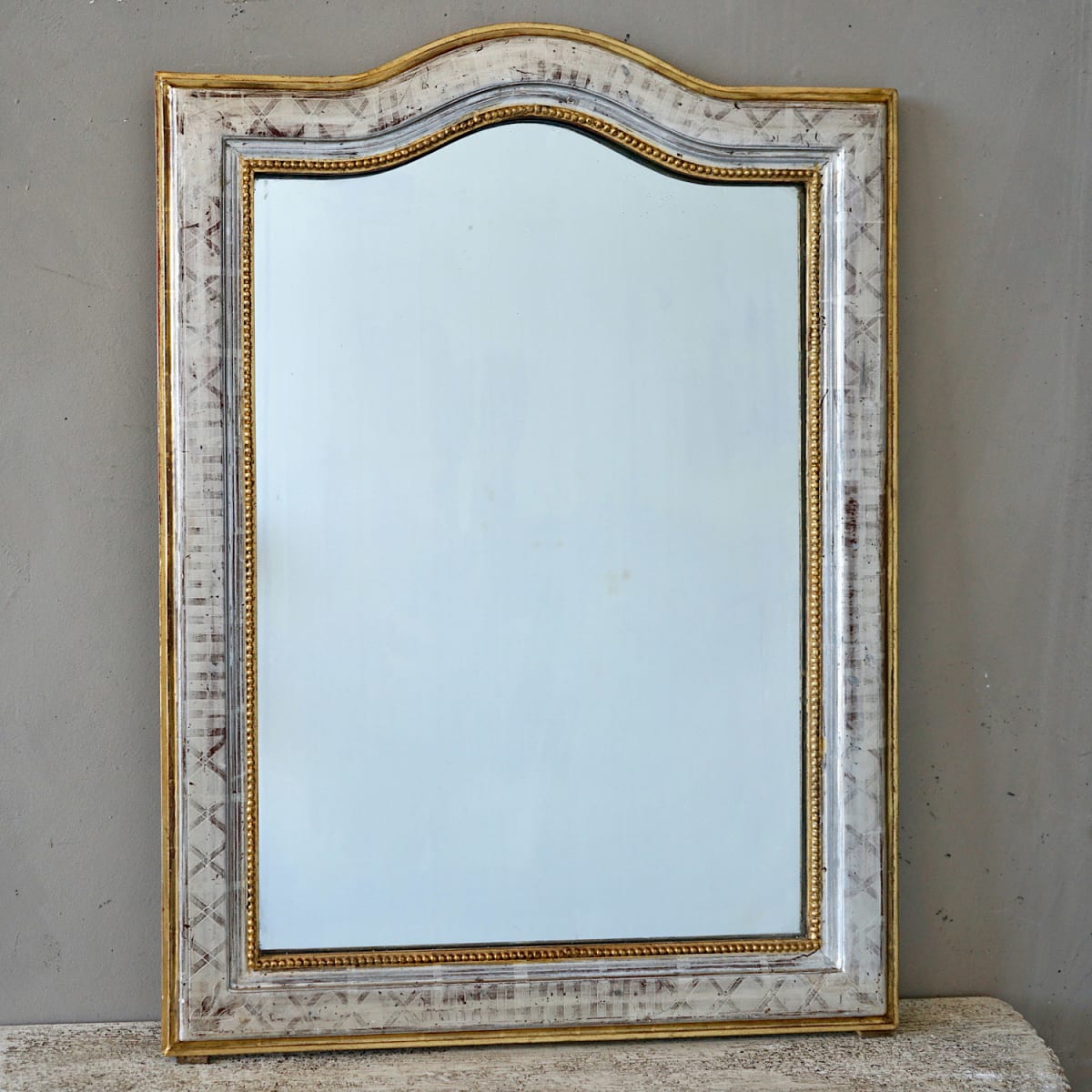 Louis Philippe Silvered & Gilded Mirror