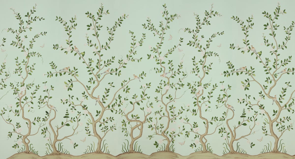 De Gournay Gustavian Garden Wallpaper