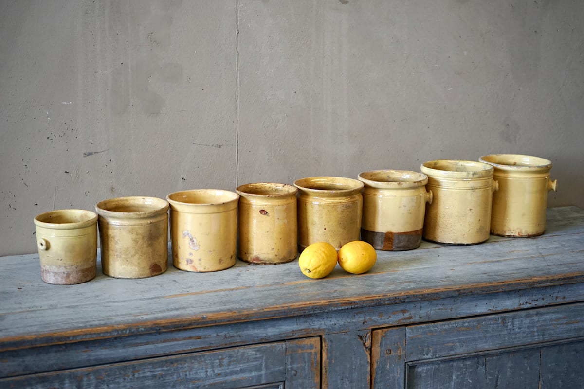 French Terracotta Preserving Pots
