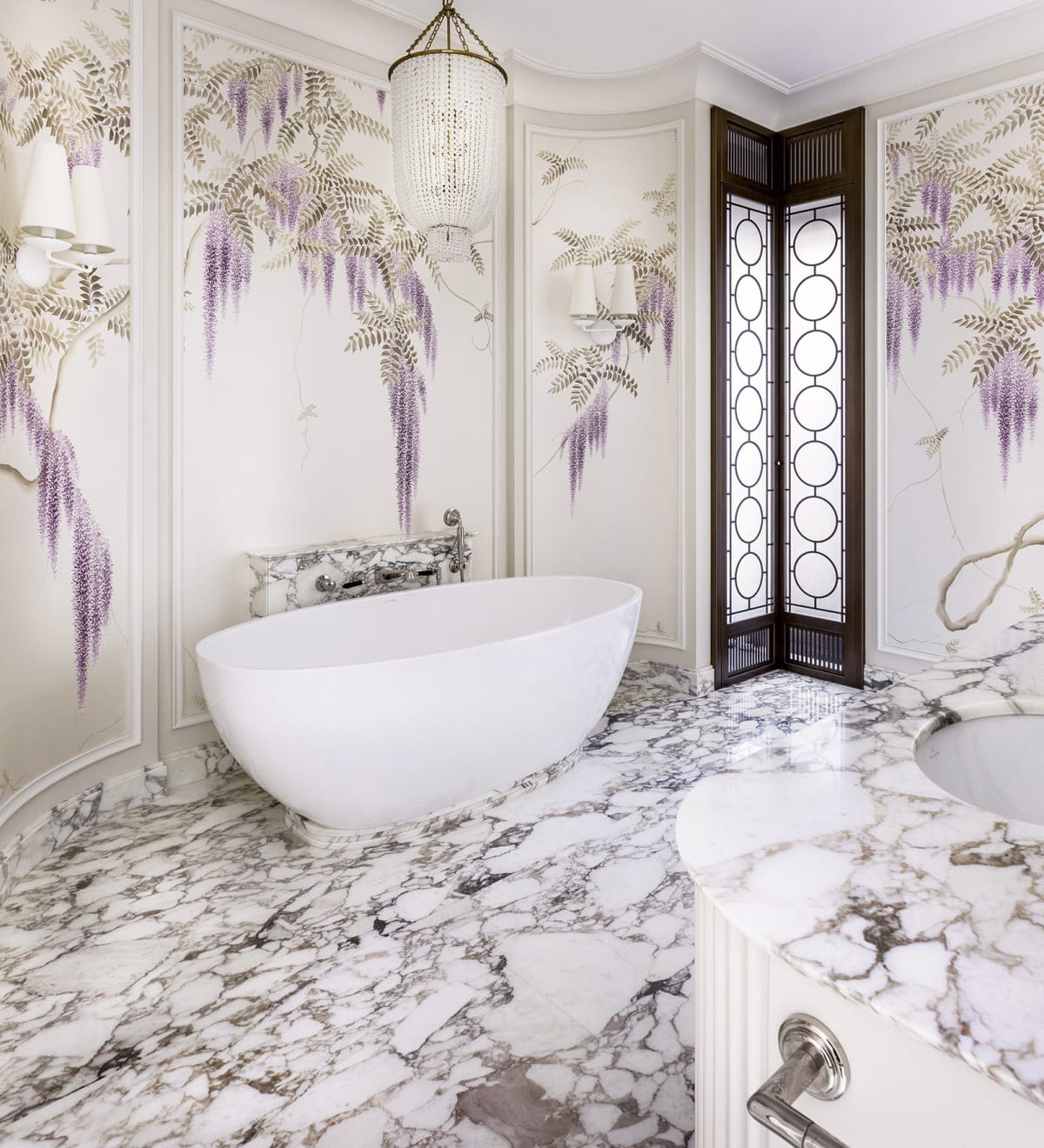 De Gournay Wisteria Wallpaper