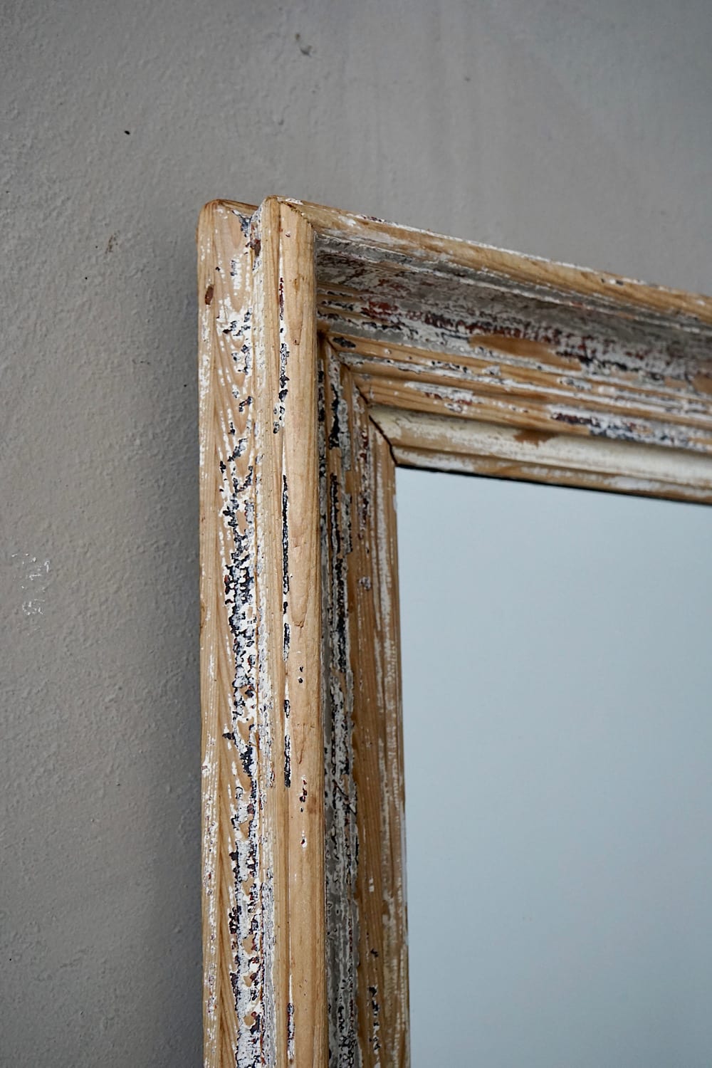 French Mirror with Distressed Patina