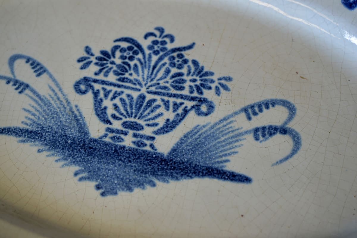 Rouen "Cul Noir" Blue & White Dishes