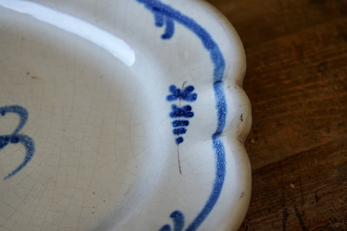 Rouen "Cul Noir" Blue & White Dishes