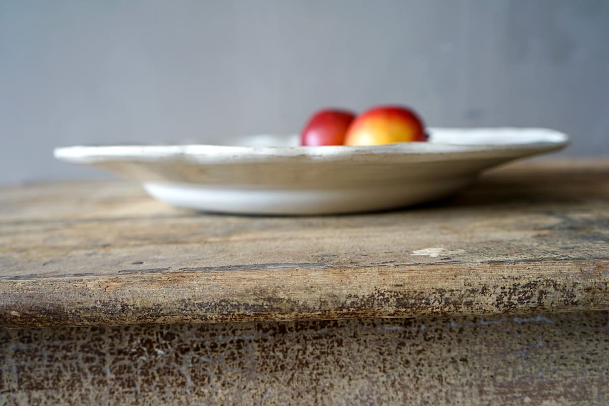 Large French White Ceramic Platter