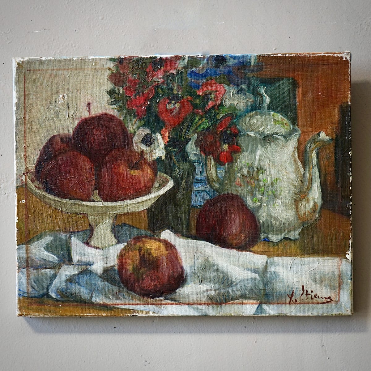 French Still-Life Oil Painting