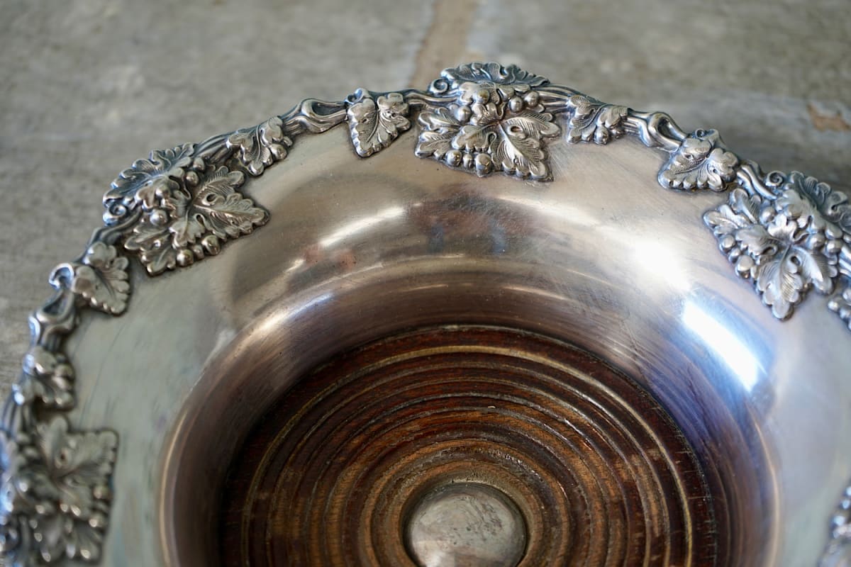 Pair of Silvered Wine Coasters