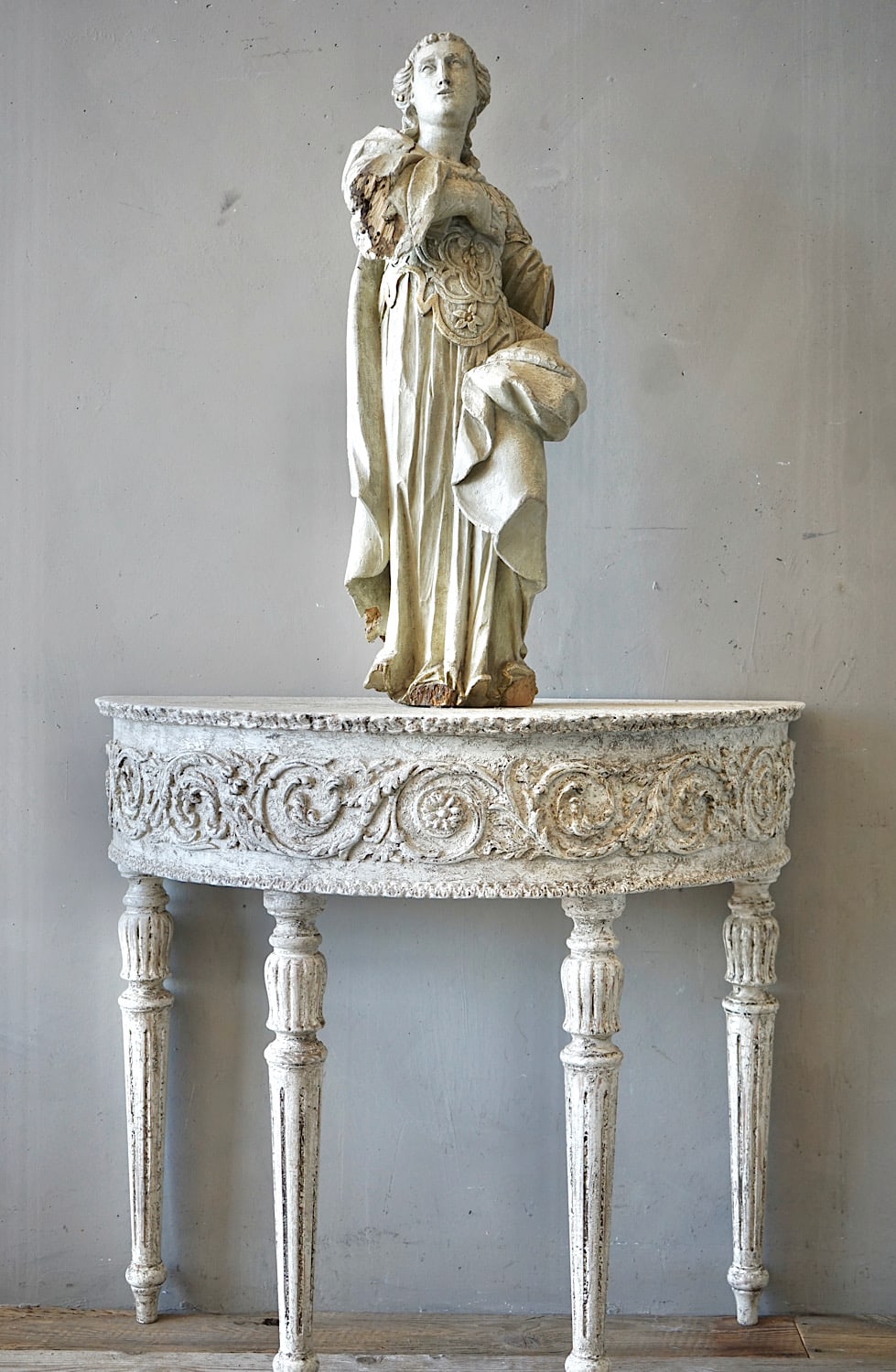 Carved Statue of a Saint