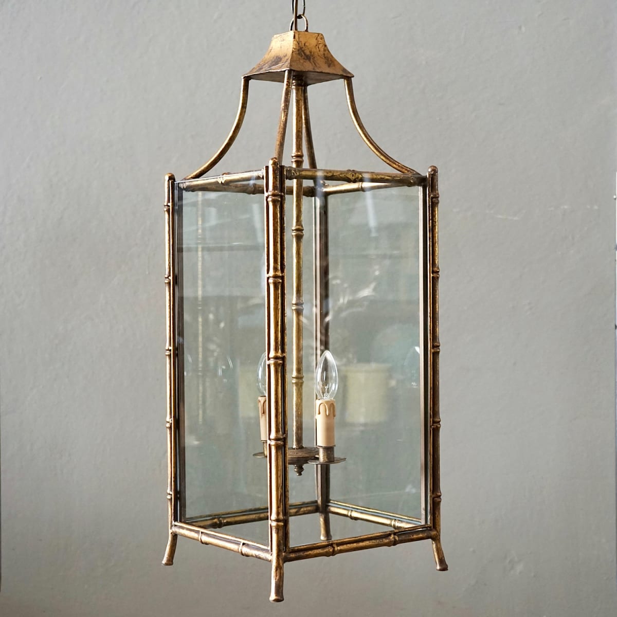 French Gilded Iron Lantern