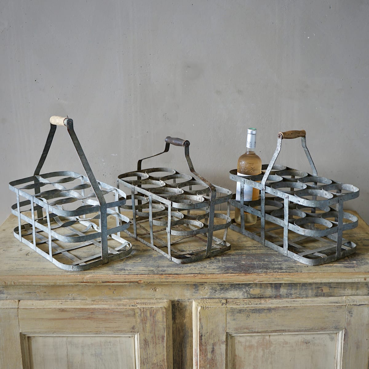 Vintage French Bottle Carriers