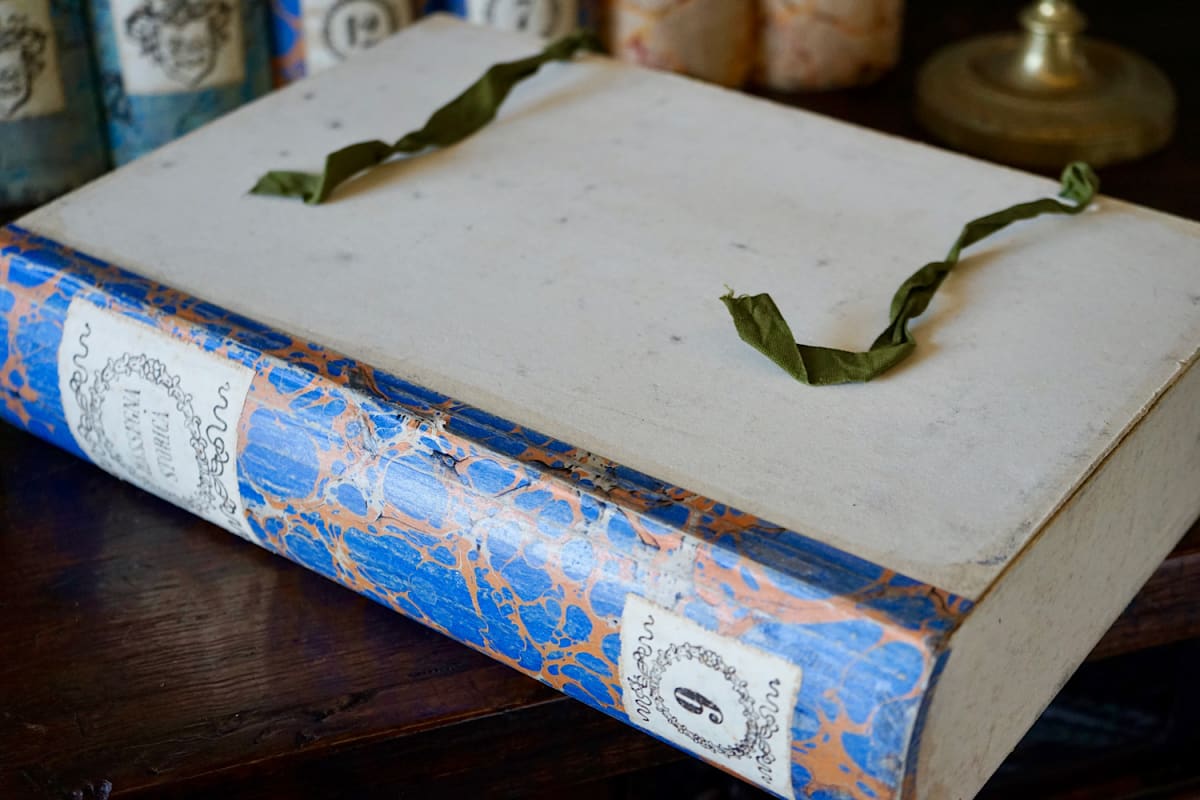 Italian Faux Book Document Boxes