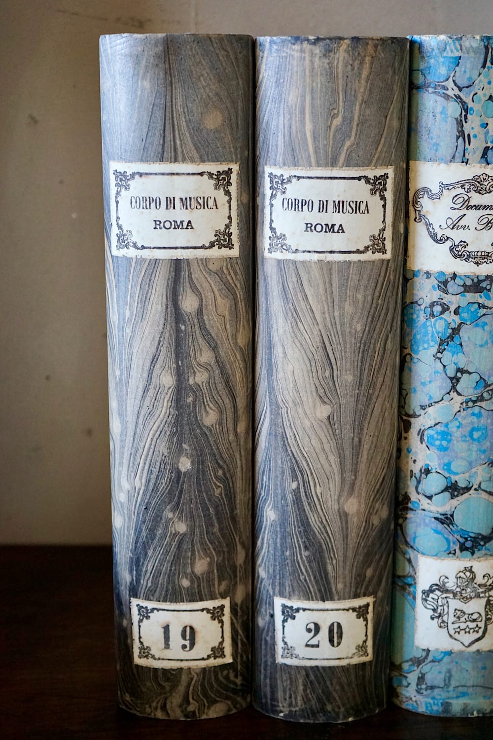 Italian Faux Book Document Boxes