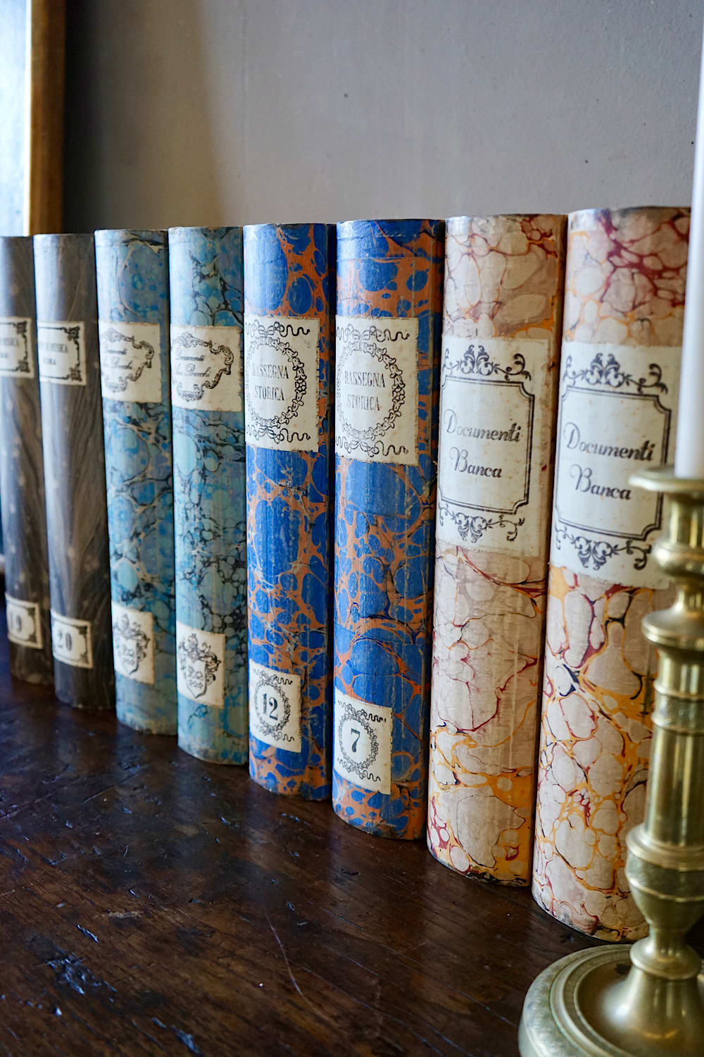 Italian Faux Book Document Boxes