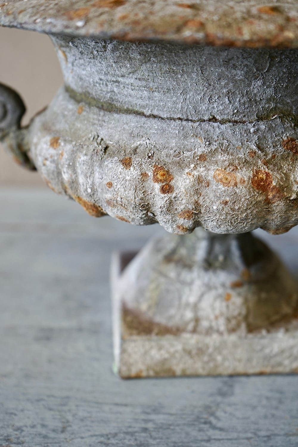 Small French Cast Iron Urns