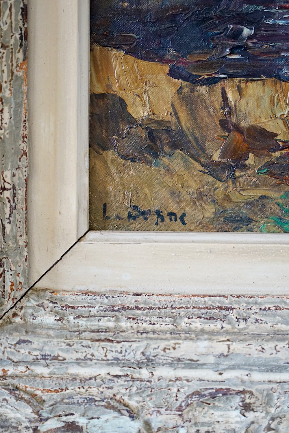Oil Painting of a French Coastal Scene