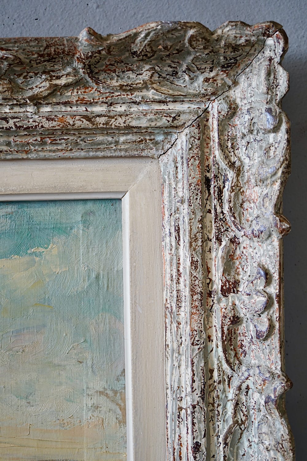 Oil Painting of a French Coastal Scene