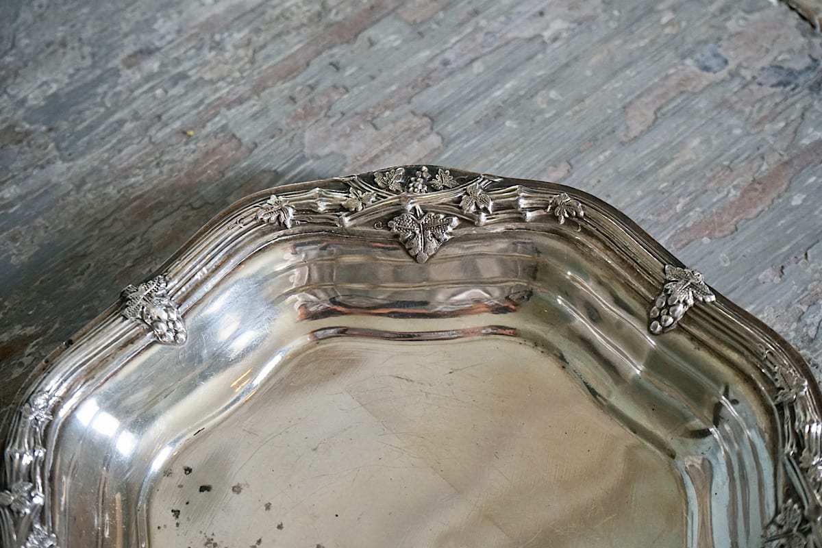 Pair of Silvered Wine Coasters