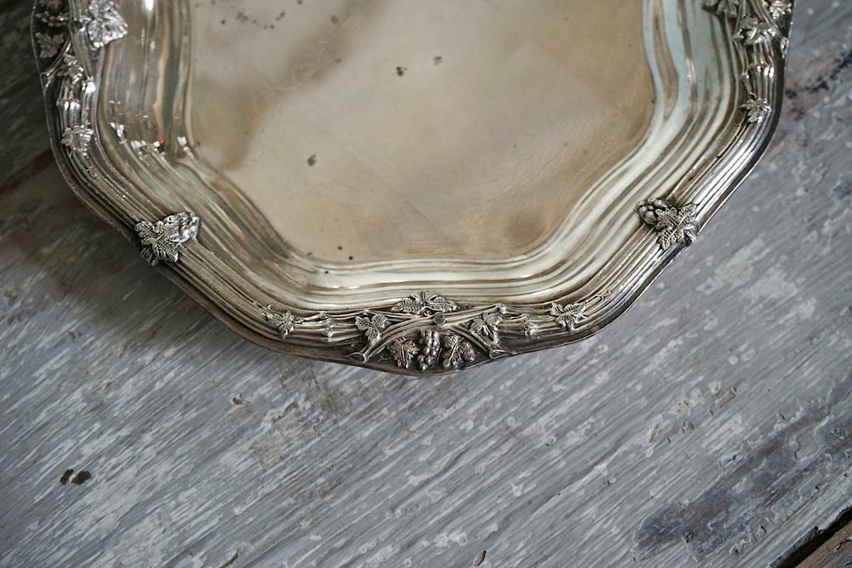 Pair of Silvered Wine Coasters