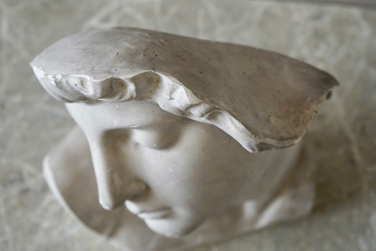 Plaster Bust after Michelangelo