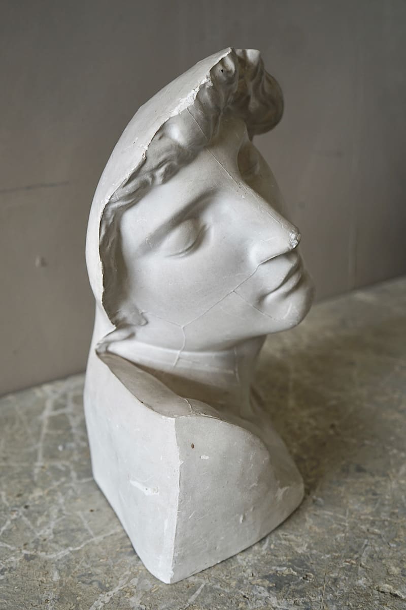 Plaster Bust after Michelangelo