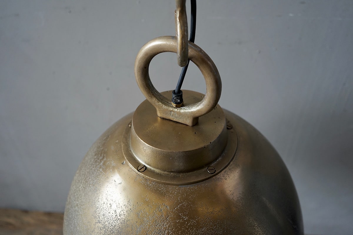 Industrial Brass Dome Pendant Lights