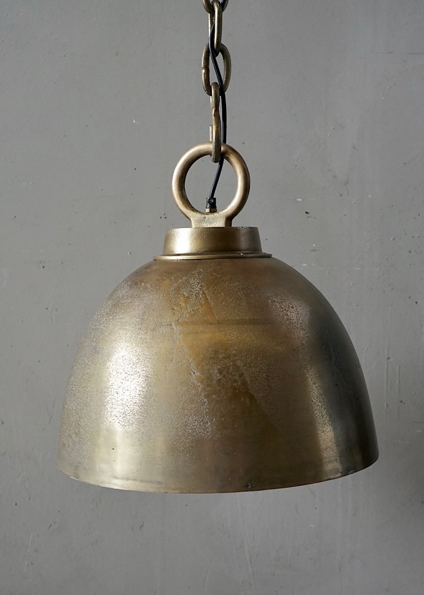 Industrial Brass Dome Pendant Lights