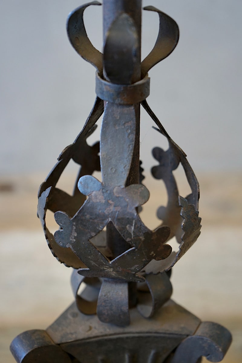 Large Italian Wrought-Iron Candlestick
