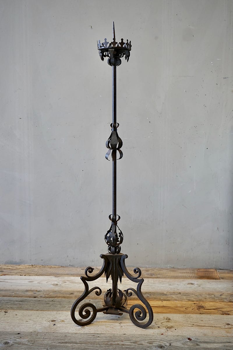 Large Italian Wrought-Iron Candlestick