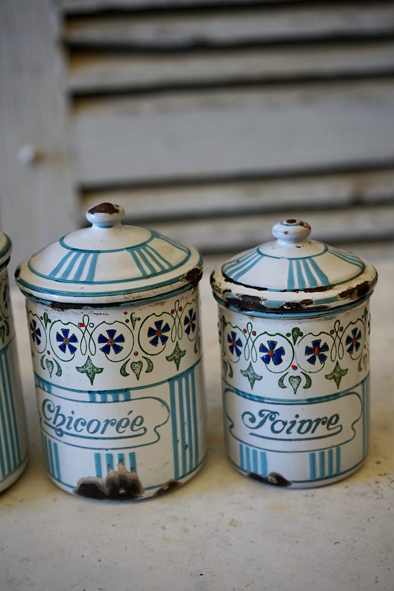 Enamelware Kitchen Canisters