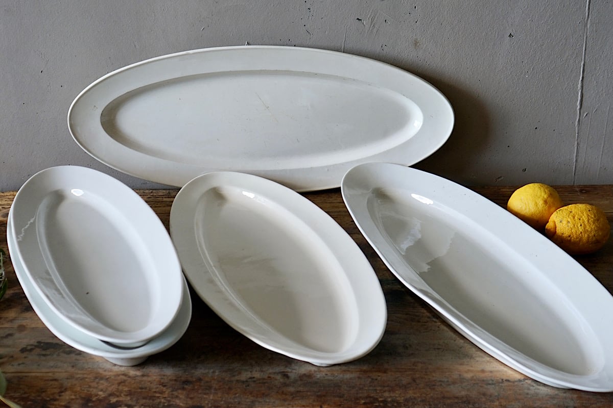 White Ceramic Fish Platters