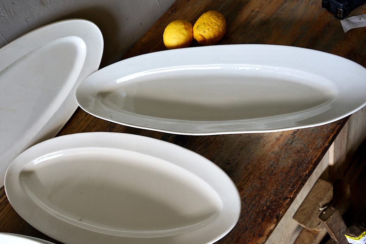 White Ceramic Fish Platters