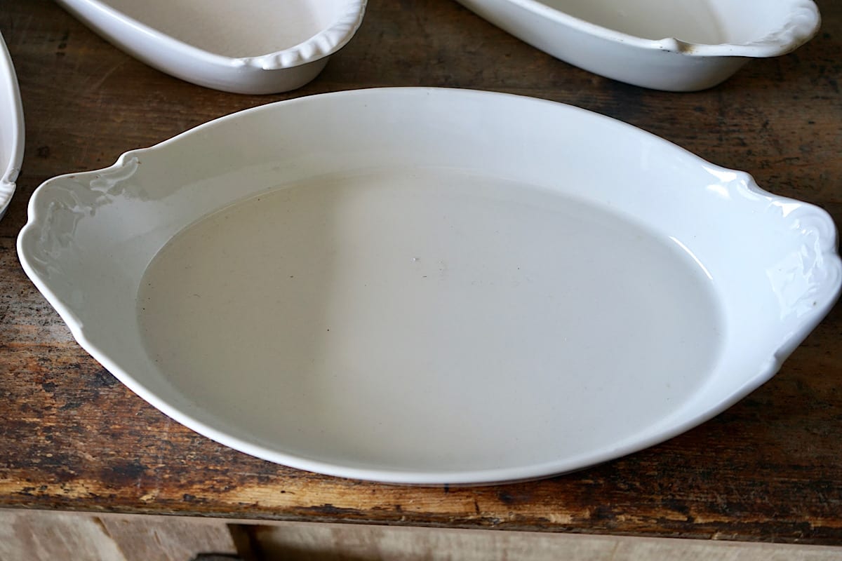 White Ceramic Roasting Dishes