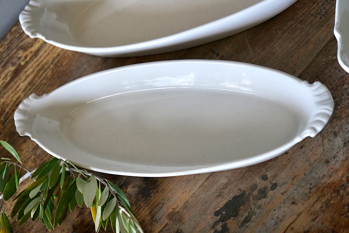 White Ceramic Roasting Dishes