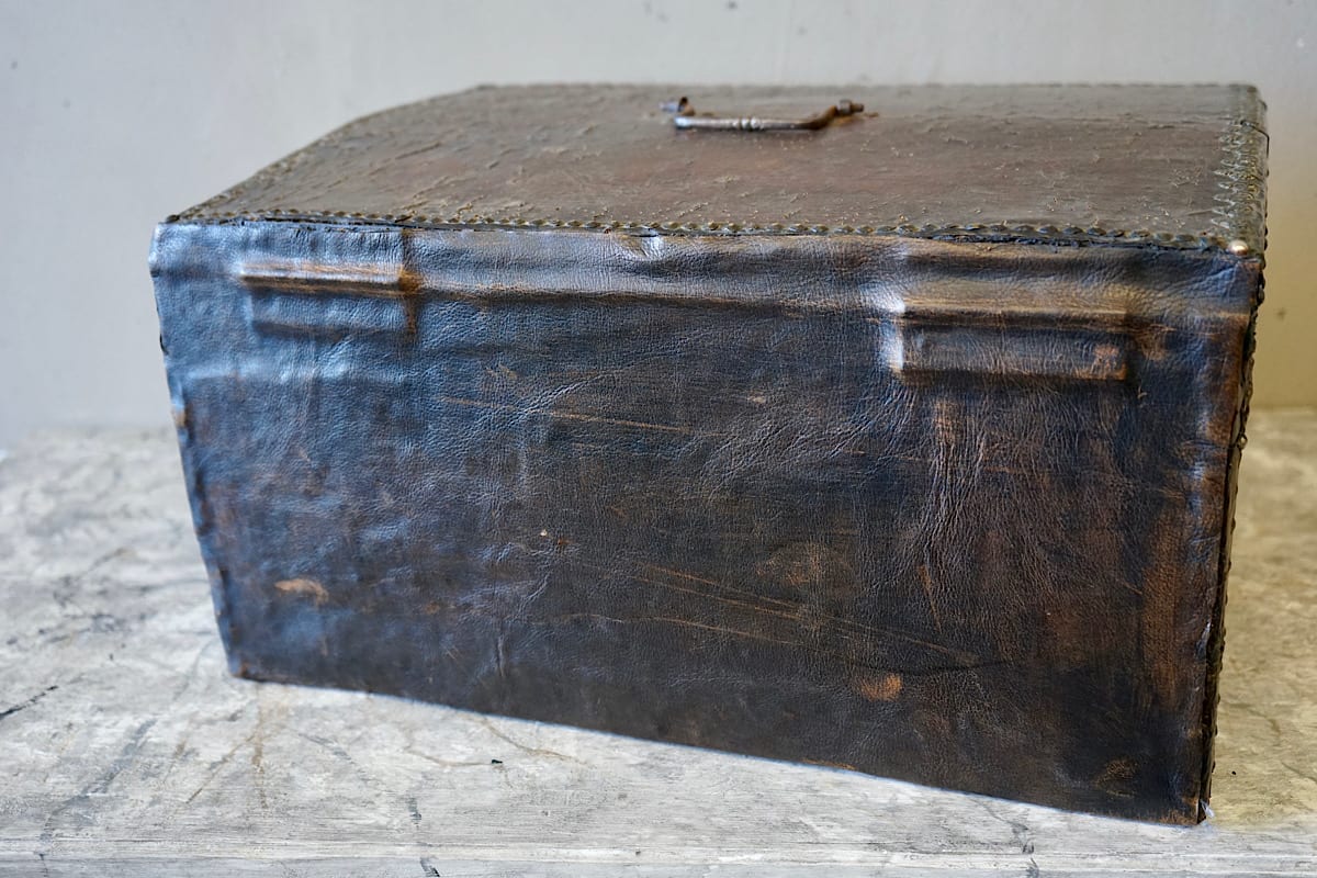 French 17th Century Leather Box