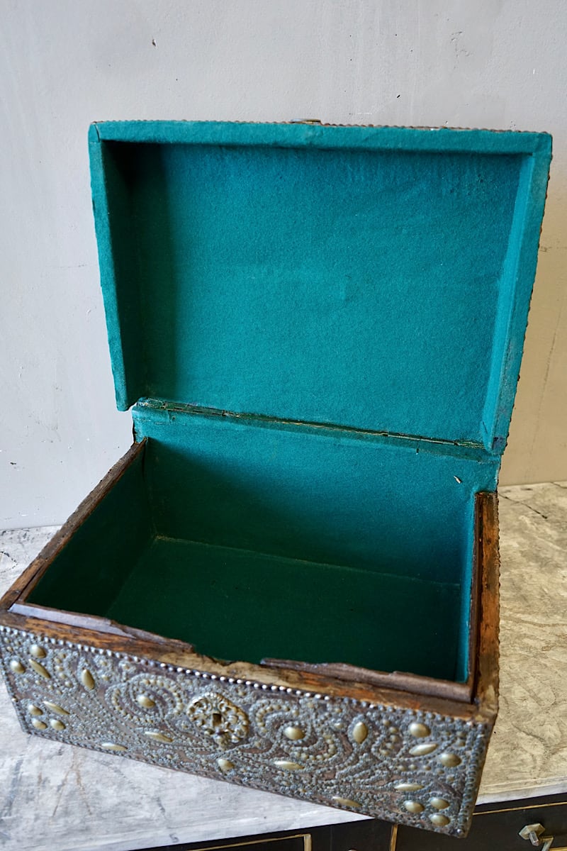 French 17th Century Leather Box