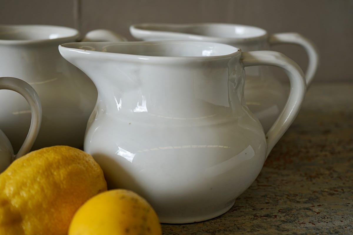 White Ceramic Pitchers