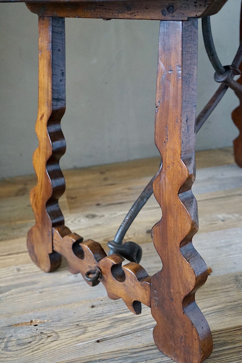 Italian Walnut Trestle Table